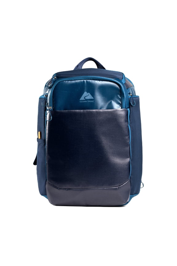 30L Coated Polyester Laptop Backpack — Blue