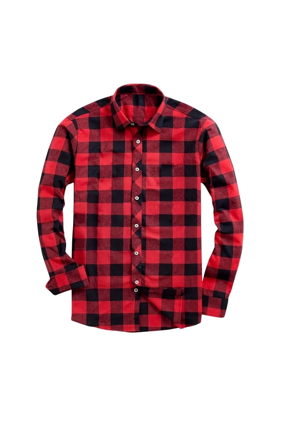 CYiJun Long-Sleeve Plaid Flannel Shirt