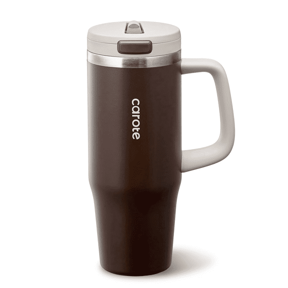 Carote 32 oz Insulated Stainless Steel Travel Tumbler — Brown
