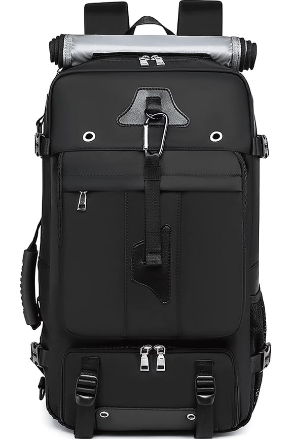 50L Travel and Laptop Backpack — Black