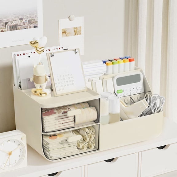Two-Drawer Desktop Storage Organizer