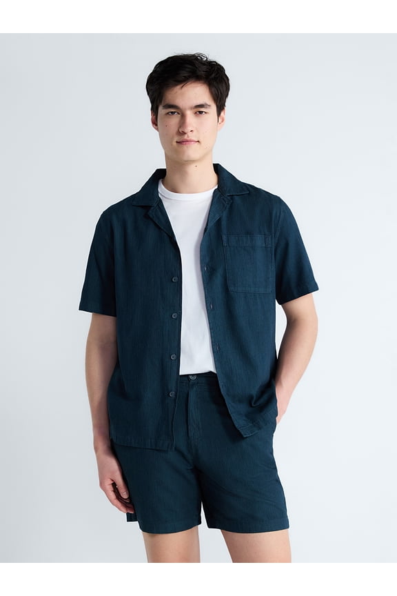 Free Assembly Cotton Workwear Camp Shirt