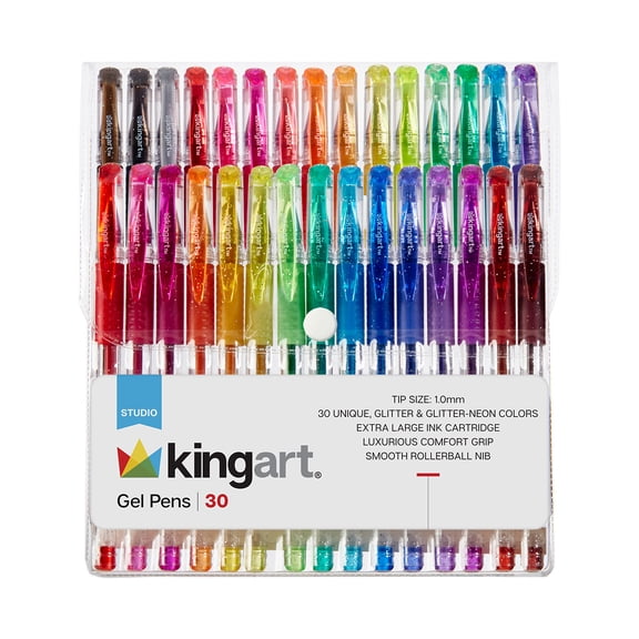 KINGART Glitter Gel Pens — 30 Colors