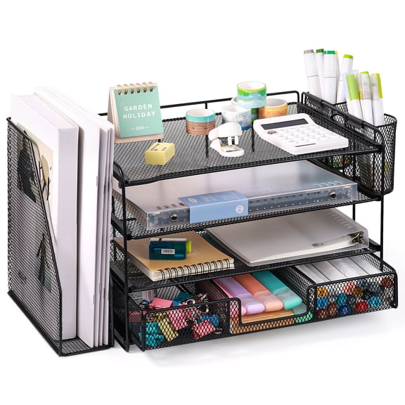 Livhil Four-Tier Desktop Organizer with Drawers