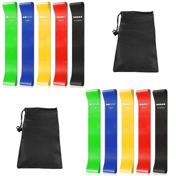 Five-Color Exercise Loop Band Sets — 2 Pack