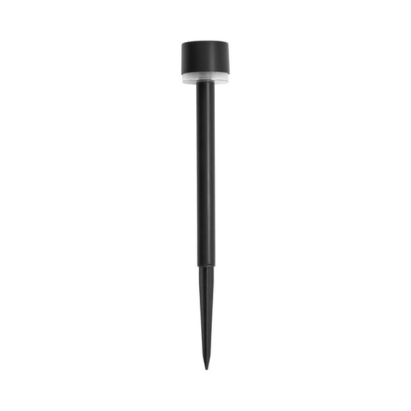 Mainstays Solar Powered Black Halo Column LED Path Landscape Light, 2 Lumens