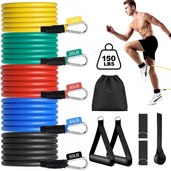 Skdwakiz Resistance Band Set with Handles and Door Anchor